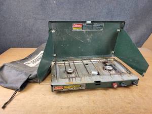 lot 180 image: Coleman Portable Propane Camping Stove Model 5435B700