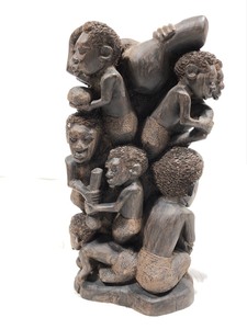 Carved African Makonde Family Tree of Life Sculpture