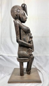 Exceptional Large Old Carved Senufo Mother &amp Child Figure
