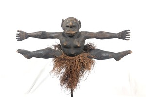 Carved Papua New Guinea Leaping Ancestral Figure