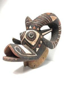 Excellent Burkina Faso Bwa Antelope or Ram Mask