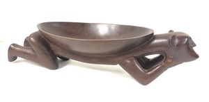 Beautifully Carved Zoomorphic Monkey Bowl
