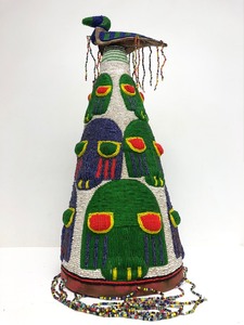 Stunning Large Beaded Yoruba Crown