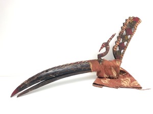 Old West African Mali Long Hornbill Ceremonial Puppet - Kote Kono
