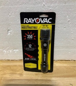 Rayovac Indestructible 2 AA Flashlight, DIY2AA-B , Black. See Pictures