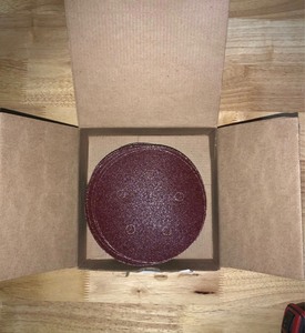 Sungold Abrasives 5 in. 5-Hole 80-Grit Premium Heavy F-Weight Aluminum Oxide Hook and Loop Sanding Discs (50 per Box). See Pictures