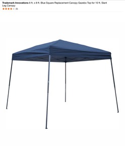 Trademark Innovations 8 ft. x 8 ft. Blue Square Replacement Canopy Gazebo Top for 10 ft. Slant Leg Canopy. See Pictures