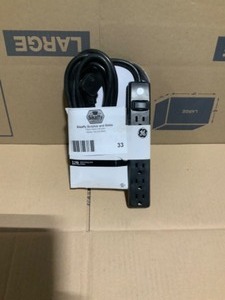 GE 6-Outlet Power Strip, Black. See Pictures