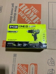 RYOBI ONE HP 18V Brushless Cordless Compact 12 in. DrillDriver Kit with (2) 1.5 Ah Batteries, Charger and Bag. See Pictures