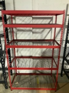 Husky 5-Tier Heavy Duty Steel Garage Storage Shelving Unit in Red (48 in. W x 78 in. H x 24 in. D). See Pictures