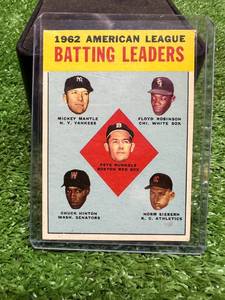 lot 3 image: 1962 AL Batting Leaders - Mickey Mantle
