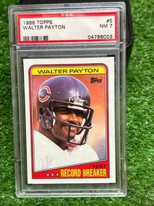 lot 6 image: 1988 Topps Walter Payton PSA NM7