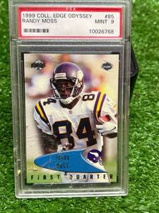 lot 9 image: Randy Moss 1999 Coll Edge PSA Mint 9