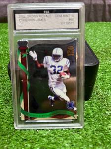 lot 17 image: 2002 Crown Royalle Edgerrin James FGS Gem Mint 10