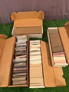 lot 90 image: 4 Boxes Baseball Cards