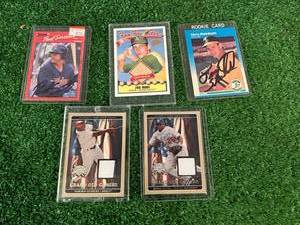 lot 128 image: Baseball Jersey Cards, Bat Card & Autographed Cards
