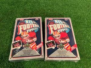 lot 147 image: 1991 Upper Deck Football Premier Edition & High Series Boxes