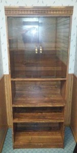 lot 11 image: Bookshelf - Glass Top.