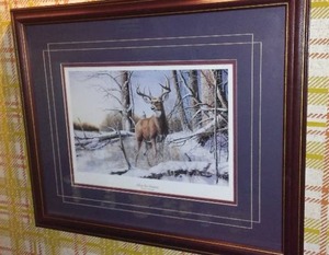 lot 48 image: Jim Hansel Artwork & Lamp.