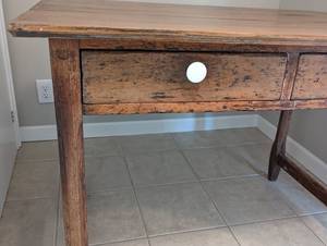 Vintage Butternut and Apple Wood Table