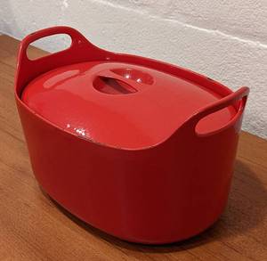 Vintage Rosenlew Enamel Cast Iron Pot