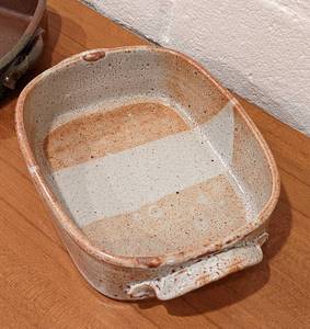 Pretty Pair of Stoneware Dishes