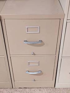 Pair of Metal Filing Cabinets
