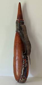 African Tribal Beadwork Gourd