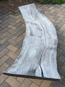 Handcrafted Hickory Wood Bench