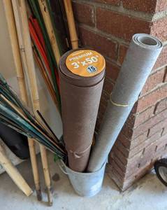 Yard Stakes and Lawn Fabric