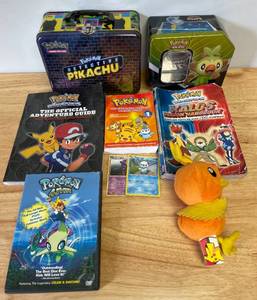 lot 21 image: Lot of Various Pokemon Collectibles, Lunchbox, Books and More