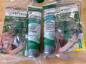 lot 78 image: Lot of Dog Supplements, Toothpaste and Toothbrushes for Dogs