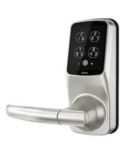 lot 1 image: Lockly Model-S Satin Nickel Smart Keypad Door Latch Lock with Bluetooth