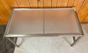 lot 57 image: Large 2 Tier Low Display (Coffee) Table