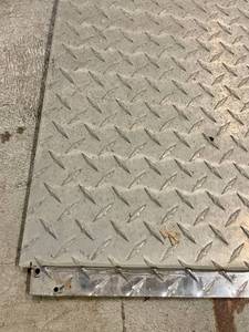 lot 95 image: Large Diamond Aluminum Sheet from front of Trailer