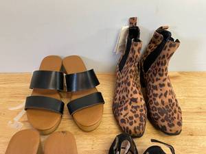 lot 89 image: Lot of 4 Womens Size 6.5-7.5 Shoes-All New