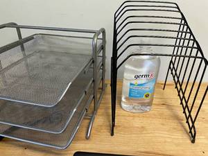 lot 82 image: Office Supplies, Desk File Folders, 3-Hole Punch, Double Sided Extension Cord