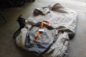 lot 82 image: REI Kingdom Sleep System Size Queen Air Bed with Pump and Carry Bag