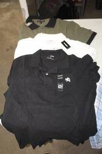 lot 127 image: Lot of (3) Express Mens Polo Shirts Size Medium
