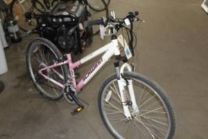 lot 217 image: Schwinn Bravo Frontier 24 Womens Trail Bike  20 WhitePink Frame