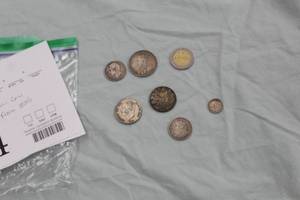 lot 194 image: Lot of (7) 1800s Sterling Silver Foreign Coins