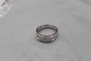 lot 181 image: 0.31ct Natural Princess Cut Diamond 14K White Gold Ring Size 10-12