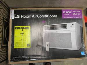 lot 701 image: LG 12,000 BTU Window Smart Air Conditioner LW1222ERSM Cools 550 Sq. Ft. with ENERGY STAR and Remote (OPEN BOX)