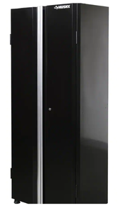 lot 714 image: HUSKY Ready-to-Assemble 24-Gauge Steel Freestanding Garage Cabinet in Black (30 in. W x 72 in. H x 18 in. D) (OPEN BOX)