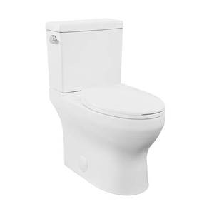 lot 753 image: SWISS MADISON Class Two-Piece Elongated Toilet Side Flush 1.28 gpf (SM-2T130-B) (OPEN BOX)