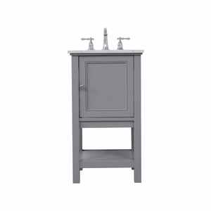 lot 703 image: 19 In. Single Bathroom Vanity Set In Grey - Elegant Lighting VF27019GR (OPEN BOX)
