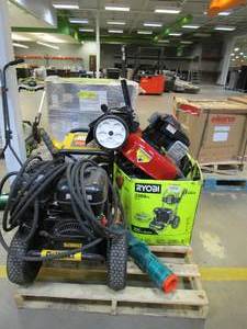 lot 756 image: WHOLESALE PALLET OF OUTDOOR POWER (FOR PARTS ONLY, SALVAGE)