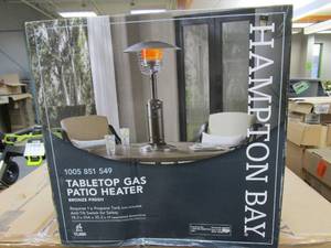 lot 800 image: HAMPTON BAY 11000 BTU Powder Coat Tabletop Patio Heater (OPEN BOX)