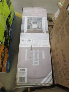lot 822 image: CLOSET EVOLUTION Deluxe 48 in. W - 96 in. W White Wood Closet System (OPEN BOX)