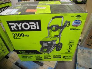 lot 830 image: RYOBI 3100 PSI 2.3 GPM Cold Water Gas Pressure Washer Honda (OPEN BOX) RY803023
